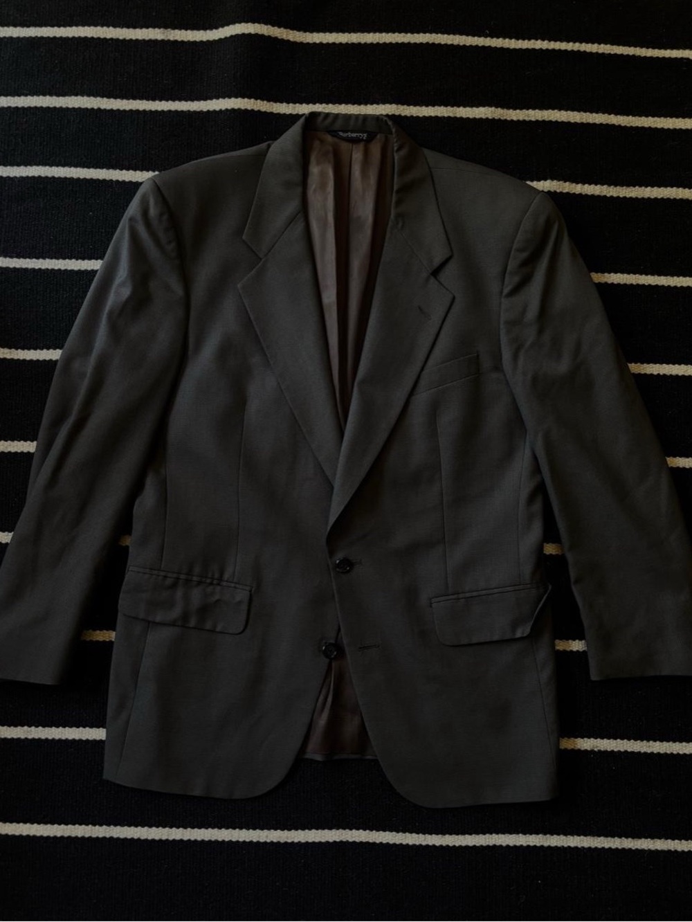 90s VTG Burberrys 100% Pure Wool Grey Jacket